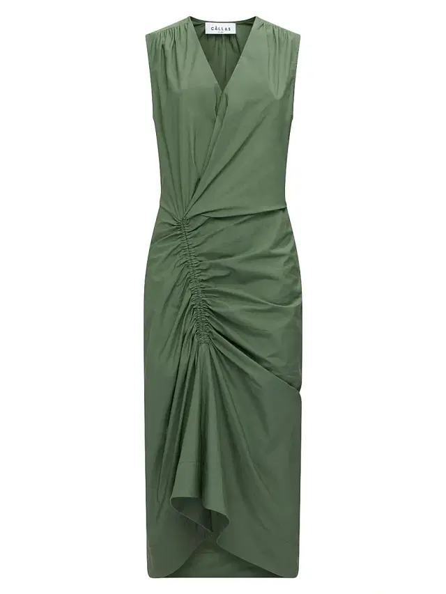Callas Milano Women's Agnes Wrap Dress - Military