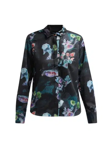PRABAL GURUNG Women's Floral Slim-Fit Button-Front Shirt | Thumbnail 1 PRABAL GURUNG Women's Floral Slim-Fit Button-Front Shirt | Thumbnail 1