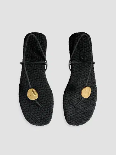 Naghedi Women's Gaia Sandals - Onyx - Size 5 | Thumbnail 2