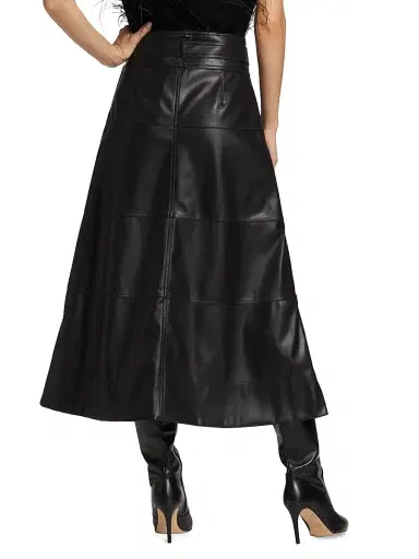 Tanya Taylor Women's Hudson Tie-Waist Midi-Skirt - Black | Thumbnail 5 Tanya Taylor Women's Hudson Tie-Waist Midi-Skirt - Black | Thumbnail 5