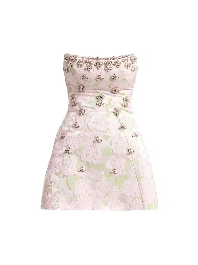 Women's Garden Jacquard Mini Dress - Pink - Size 8