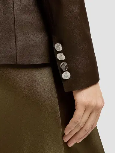 Ralph Lauren Collection Women's Parker Leather Blazer | Thumbnail 5 Ralph Lauren Collection Women's Parker Leather Blazer | Thumbnail 5