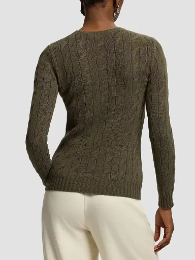 Ralph Lauren Collection Women's Cable-Knit Cashmere Crewneck Sweater | Thumbnail 3 Ralph Lauren Collection Women's Cable-Knit Cashmere Crewneck Sweater | Thumbnail 3