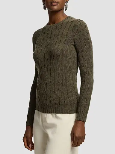 Ralph Lauren Collection Women's Cable-Knit Cashmere Crewneck Sweater | Thumbnail 5 Ralph Lauren Collection Women's Cable-Knit Cashmere Crewneck Sweater | Thumbnail 5