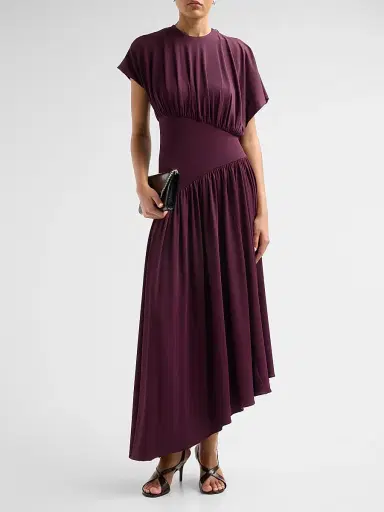 Rabanne Women's Fluid Jersey Maxi Dress - Magenta Purple | Thumbnail 2