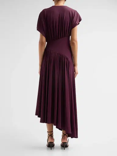 Rabanne Women's Fluid Jersey Maxi Dress - Magenta Purple | Thumbnail 3