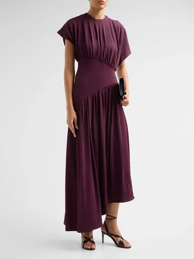 Rabanne Women's Fluid Jersey Maxi Dress - Magenta Purple | Thumbnail 4