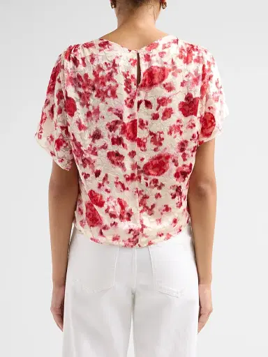 Isabel Marant Women's Hervane Floral Blouse - Ecru Pink - Size 10 | Thumbnail 3