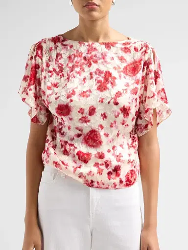 Isabel Marant Women's Hervane Floral Blouse - Ecru Pink - Size 10 | Thumbnail 5