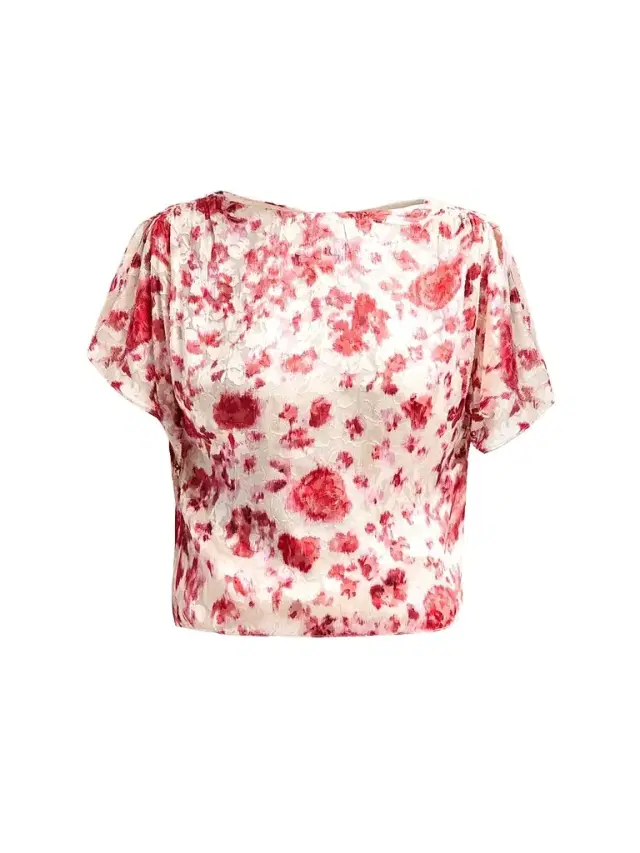 Isabel Marant Women's Hervane Floral Blouse - Ecru Pink
