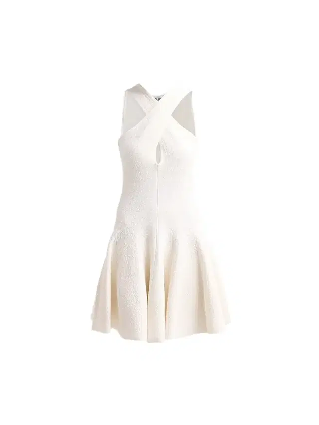 ALAIA Women's Crossed Compact Knit Mini Dress - Blanc Naturel
