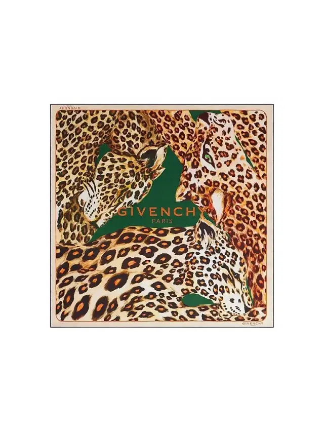 Givenchy Women's Square in Silk with Leopards Print