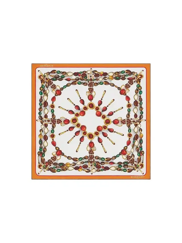 Givenchy Women's Small Square in Silk with Sculpted Gem Print