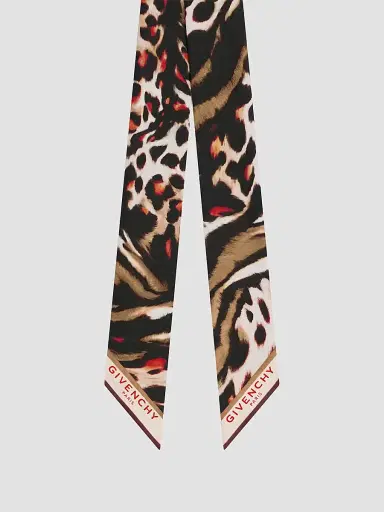 Givenchy Women's Bandeau in Silk with Abstract Animal Print | Thumbnail 2
