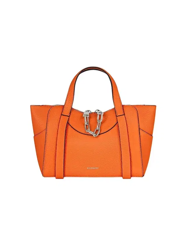 Givenchy Women's The Snatch Top Handle Bag in Grained Leather - Orange