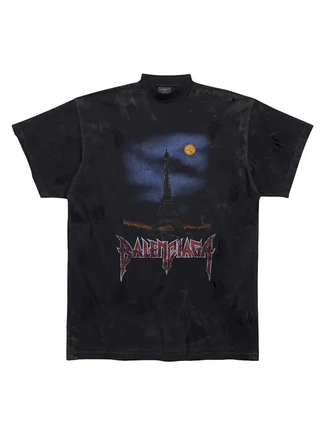 Balenciaga Moon T-Shirt Oversized - Black Faded