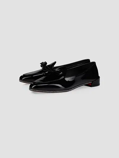 Christian Louboutin Women's Mocastrass Patent Leather Loafers - Black - Size 11 | Thumbnail 2 Christian Louboutin Women's Mocastrass Patent Leather Loafers - Black - Size 11 | Thumbnail 2
