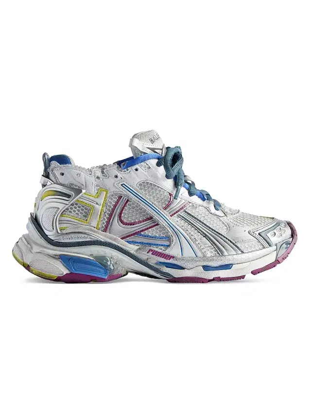Balenciaga Women's Runner Sneakers - Grey Blue