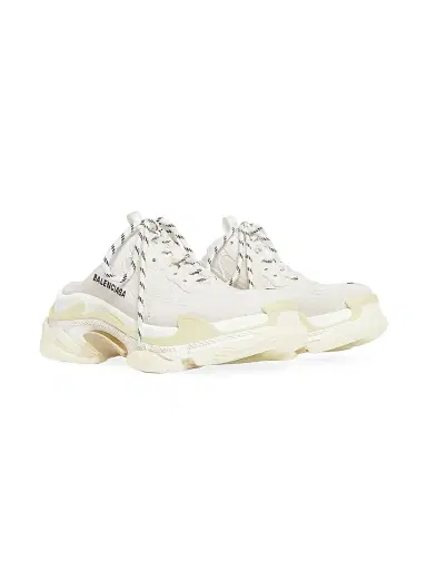 Balenciaga Women's Triple S Mules - White | Thumbnail 2
