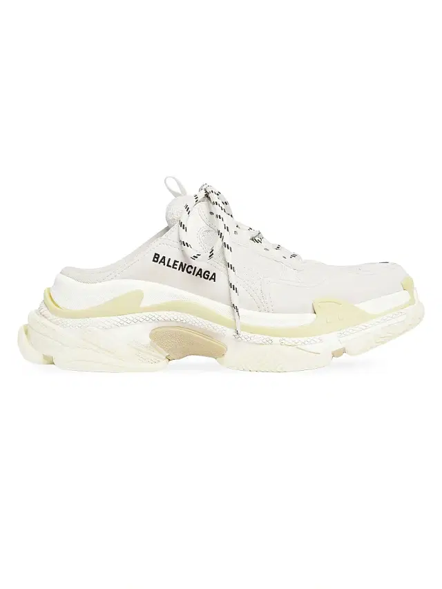Balenciaga Women's Triple S Mules - White