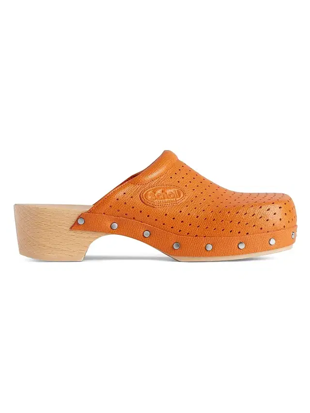 Balenciaga Women's I Scholl 40MM Clog Mules - Pastel Orange