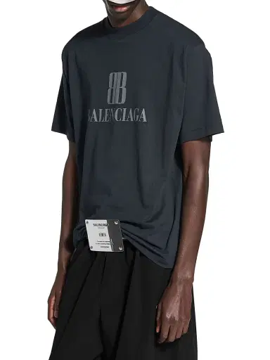 Balenciaga Men's Nano BB T-Shirt Medium Fit | Thumbnail 3