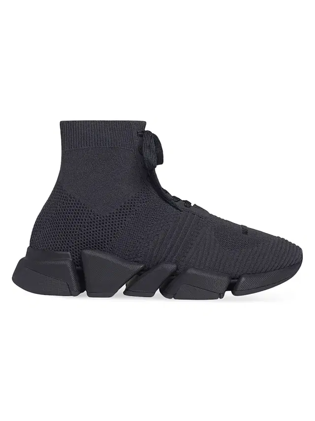 Balenciaga Men's Speed 2.0 Lace-up Recycled Knit Sneaker - Anthracite