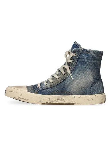 Balenciaga Women's Paris High Top Sneakers - Blue | Thumbnail 4 Balenciaga Women's Paris High Top Sneakers - Blue | Thumbnail 4
