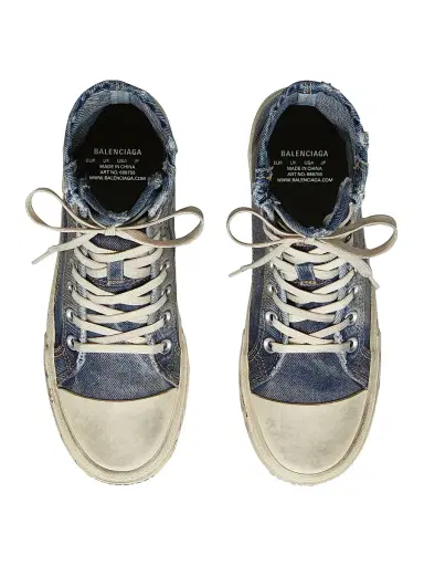 Balenciaga Women's Paris High Top Sneakers - Blue | Thumbnail 6 Balenciaga Women's Paris High Top Sneakers - Blue | Thumbnail 6