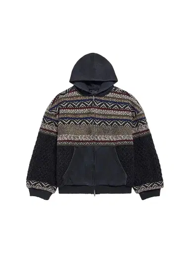 Balenciaga Men's Patched Zip-Up Sweater | Thumbnail 1 Balenciaga Men's Patched Zip-Up Sweater | Thumbnail 1