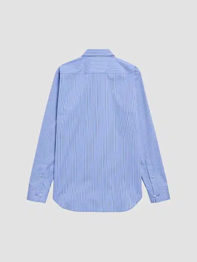 Balenciaga Women's Striped Poplin Shirt - Blue | Thumbnail 2