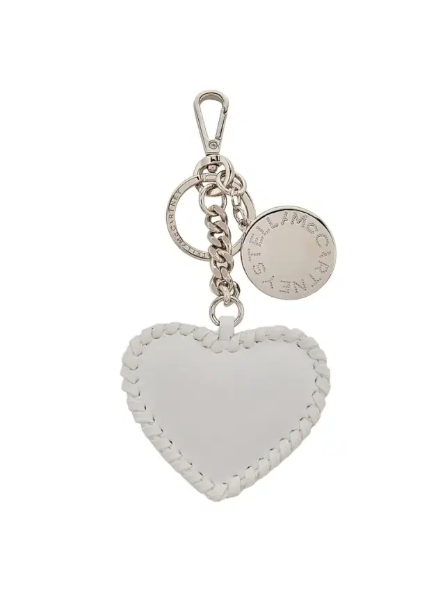 Stella McCartney Women's Heart Bag Charm with Key Chain - Optical White