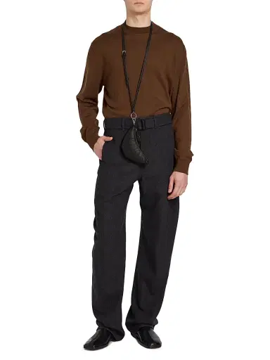 Lemaire Men's Croissant Leather Crossbody | Thumbnail 2 Lemaire Men's Croissant Leather Crossbody | Thumbnail 2
