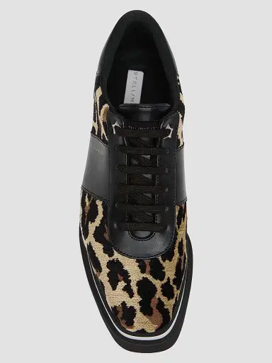 Stella McCartney Women's Elyse Shaggy-Deer Wedge Sneakers | Thumbnail 4 Stella McCartney Women's Elyse Shaggy-Deer Wedge Sneakers | Thumbnail 4
