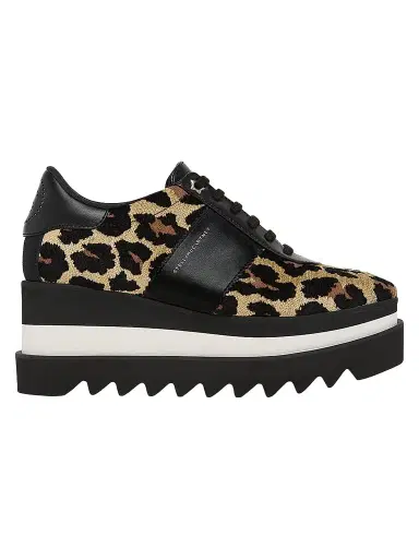Stella McCartney Women's Elyse Shaggy-Deer Wedge Sneakers | Thumbnail 1 Stella McCartney Women's Elyse Shaggy-Deer Wedge Sneakers | Thumbnail 1