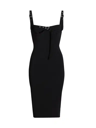 Mugler Women's Bustier Cut-Out Sheath Dress - Black | Thumbnail 1