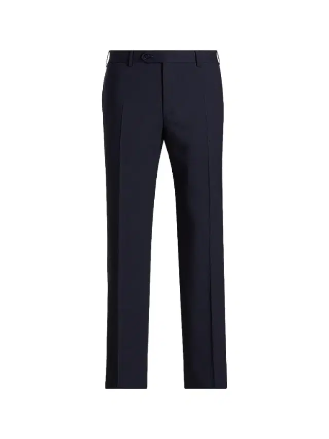 Canali Men's Stretch Wool Trousers - Navy