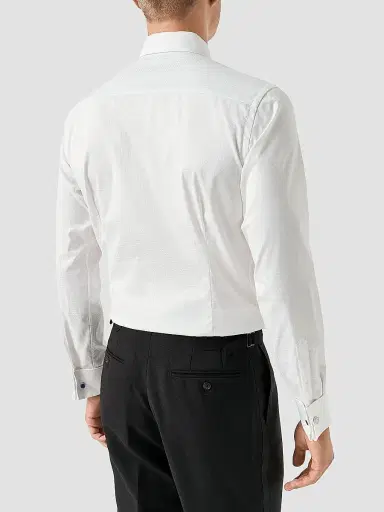 Eton Men's Geometric Brocade Formal Contemporary-Fit Shirt - White - Size 18 | Thumbnail 4