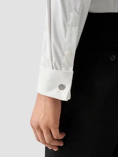 Eton Men's Geometric Brocade Formal Contemporary-Fit Shirt - White - Size 18 | Thumbnail 6