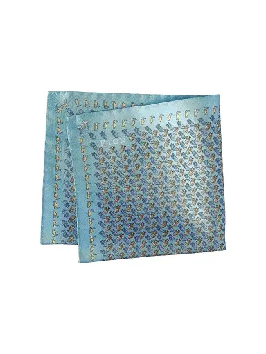 Eton Men's Pineapple Print Silk Twill Pocket Square | Thumbnail 1