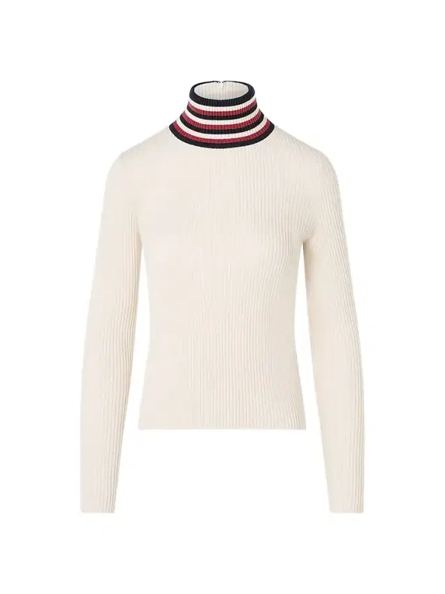 Akris punto Women's Stripe Mock Turtleneck Wool Sweater - Cream Navy Rusty Red