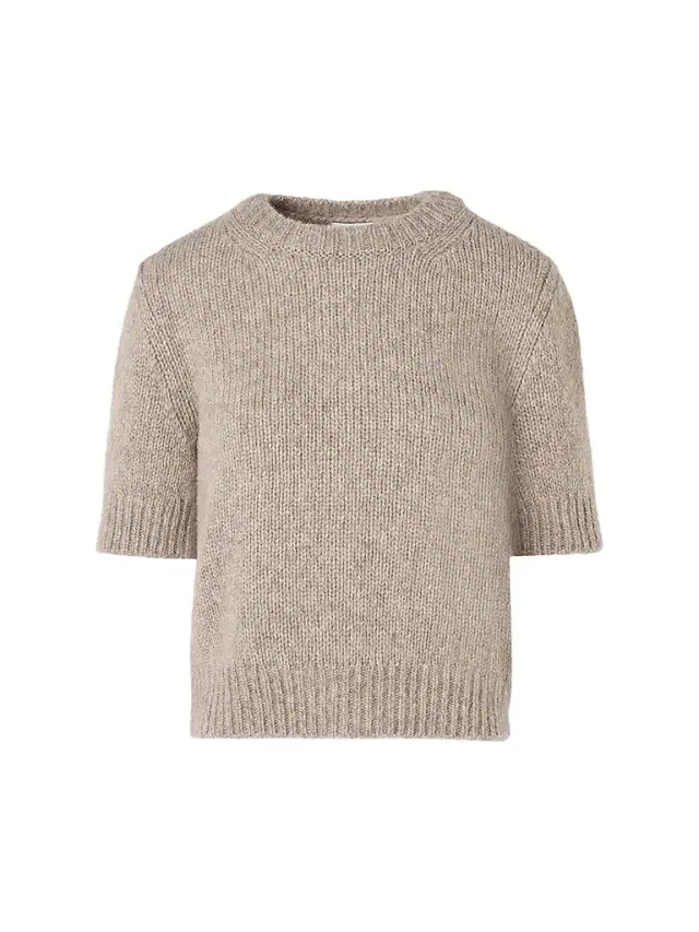 Akris punto Women's Fluffy Alpaca Crewneck Sweater - Oat