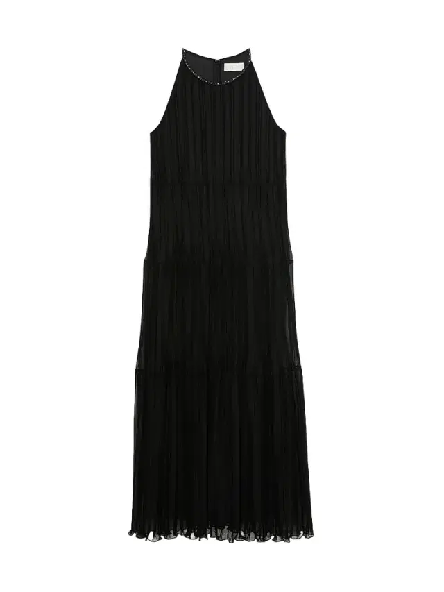 Marina Rinaldi Women's Long Pleated Georgette Dress - Black