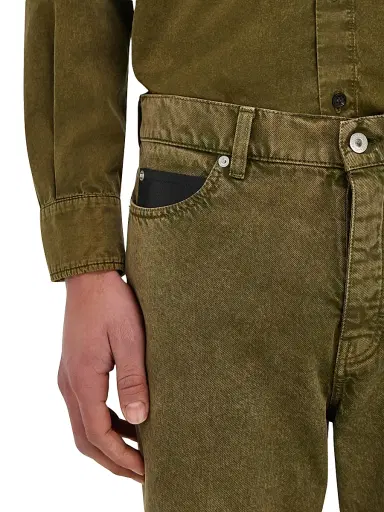 Ferragamo Men's Five-Pocket Straight Jeans - Olive - Size 38 | Thumbnail 6