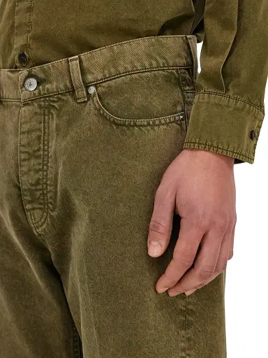 Ferragamo Men's Five-Pocket Straight Jeans - Olive - Size 38 | Thumbnail 7
