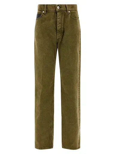 Ferragamo Men's Five-Pocket Straight Jeans - Olive - Size 38 | Thumbnail 1