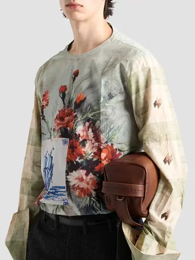 Prada Men's Printed Cotton Shirt | Thumbnail 3