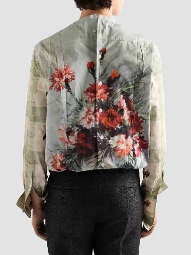 Prada Men's Printed Cotton Shirt | Thumbnail 4