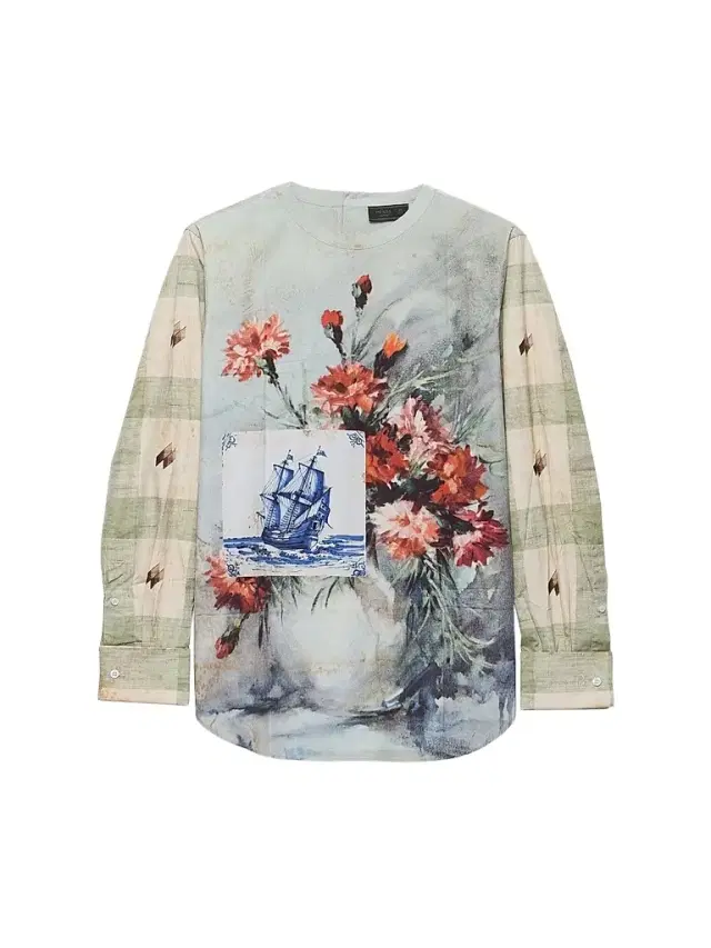 Prada Men's Printed Cotton Shirt - Multicolored