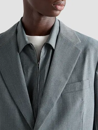 Prada Men's Wool Zipper Shirt - Grey - Size XXL | Thumbnail 3 Prada Men's Wool Zipper Shirt - Grey - Size XXL | Thumbnail 3